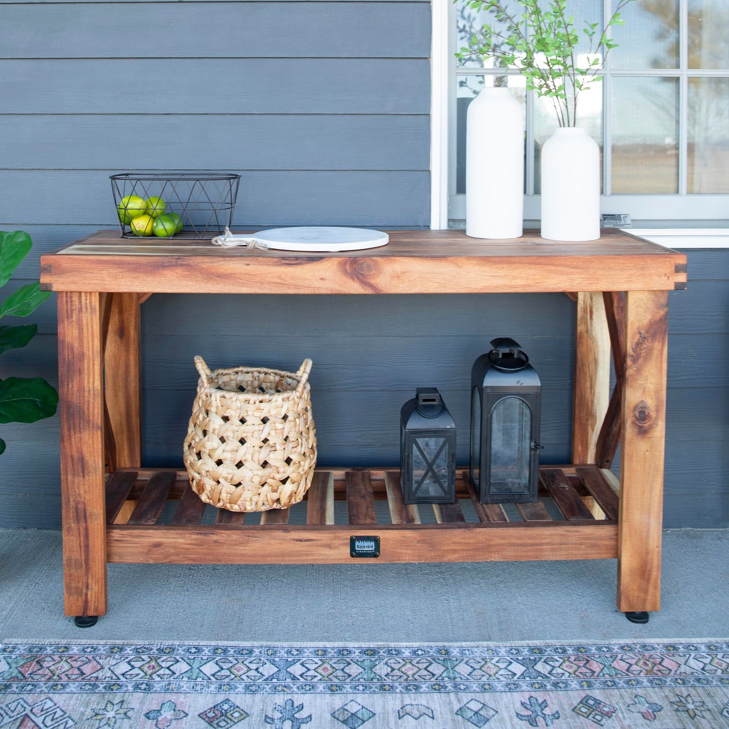 Backyard Discovery Acacia Wood Console Table