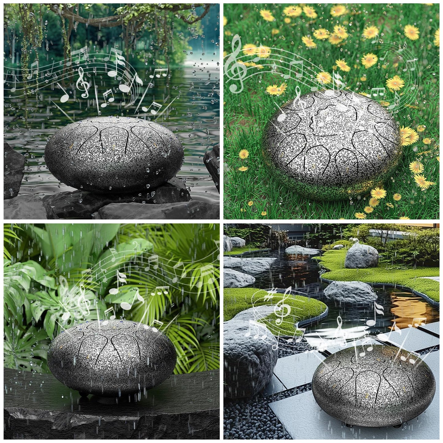 INNOWARMER Steel Rain Drum for Garden – Green