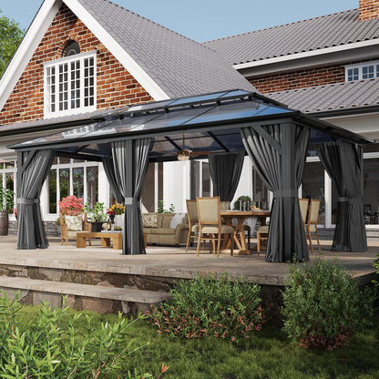 Aoxun 12' x 10' Hardtop Outdoor Gazebo