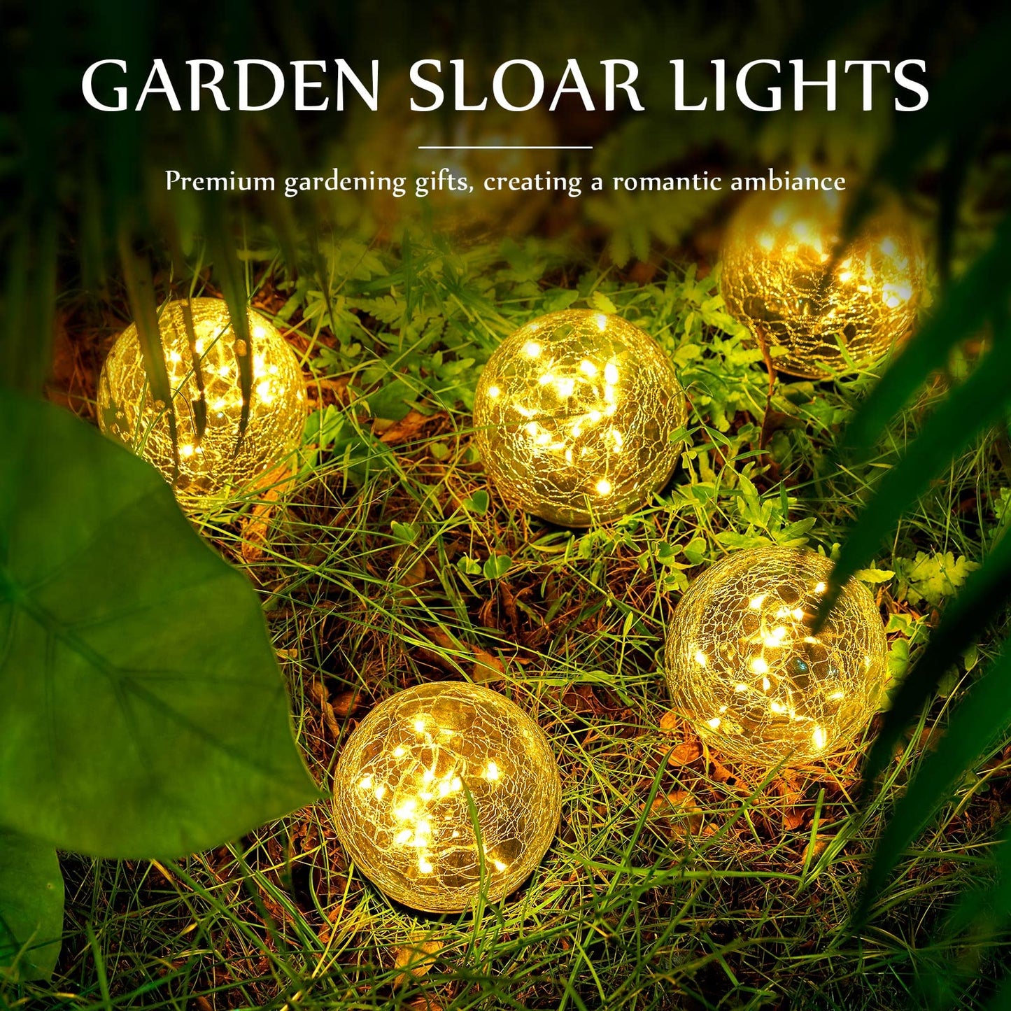 Honoson Solar Globe Garden Lights – 4 Pack