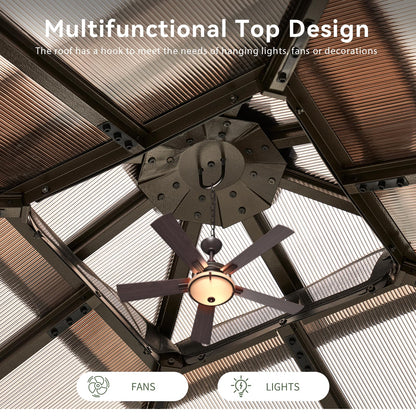 Aoxun 12' x 10' Hardtop Outdoor Gazebo