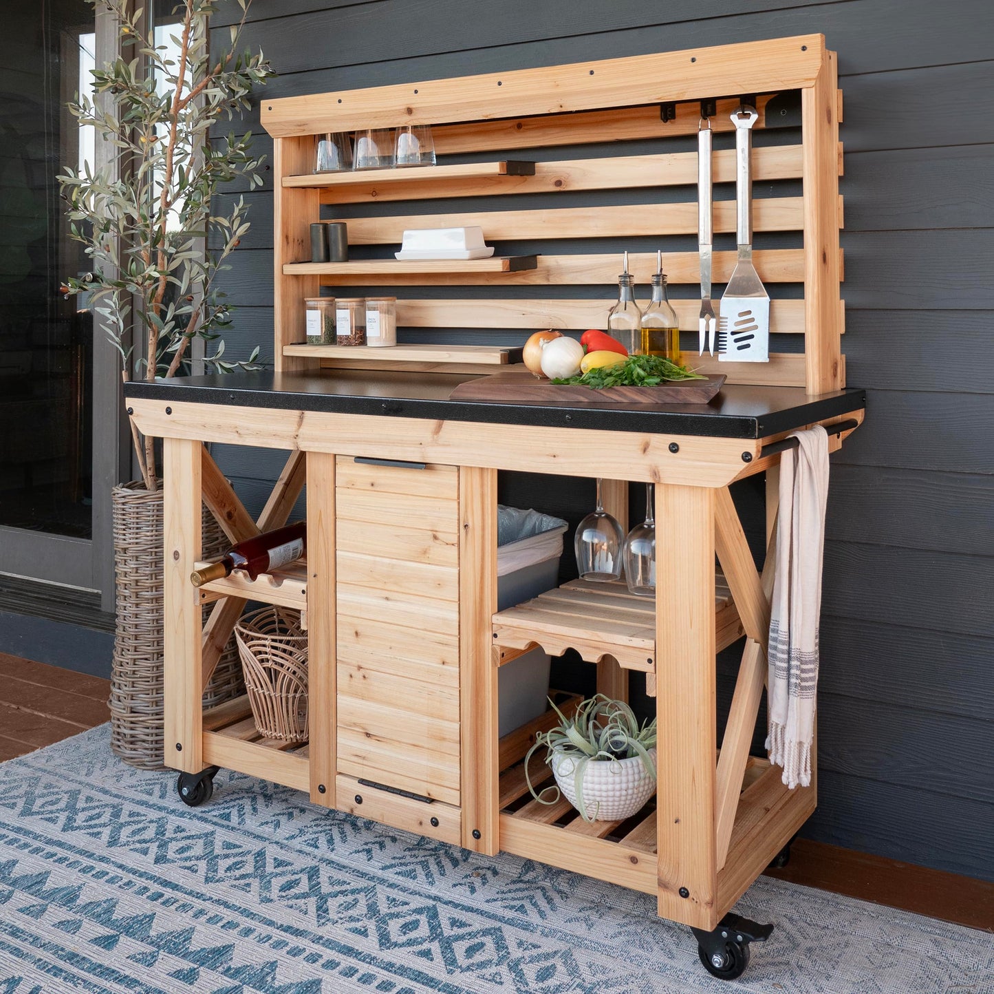Backyard Discovery Acacia Wood Console Table