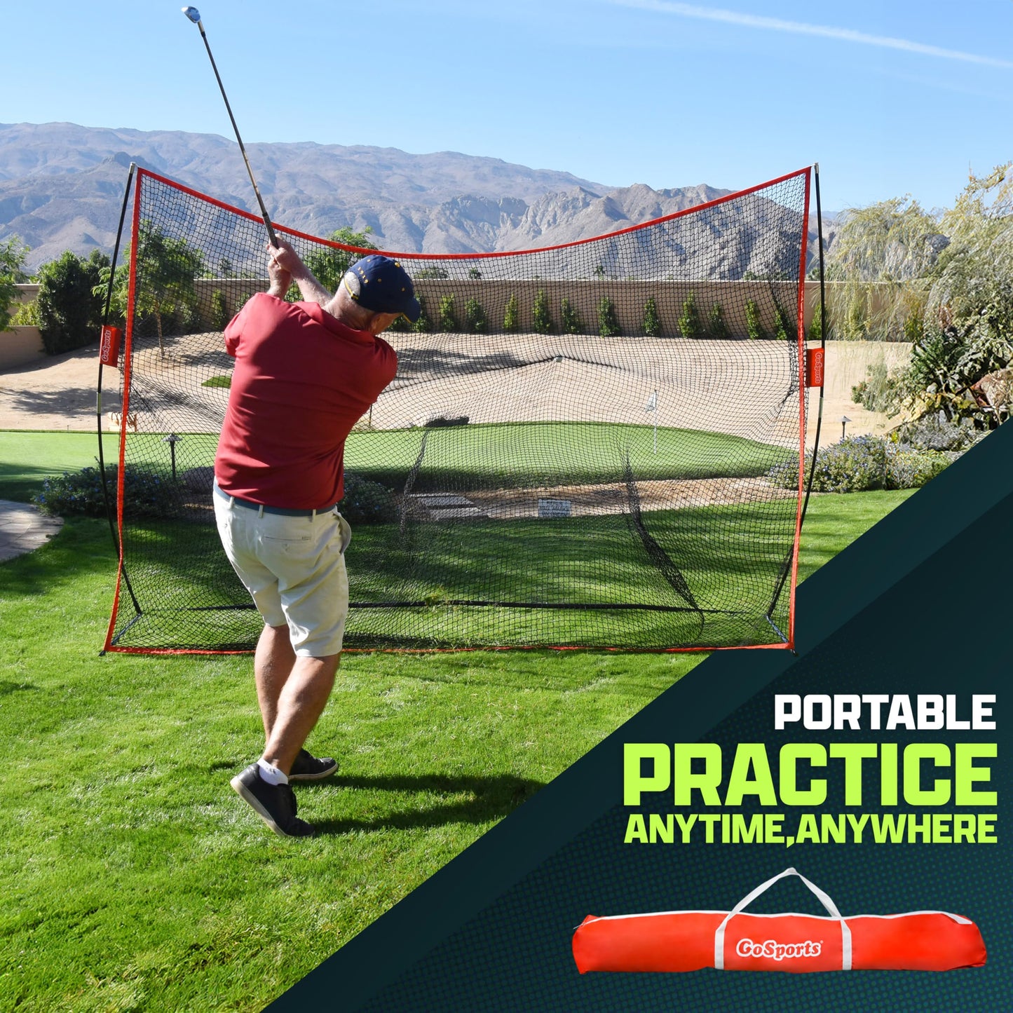 GoSports Golf Practice Hitting Net – 10' x 7'