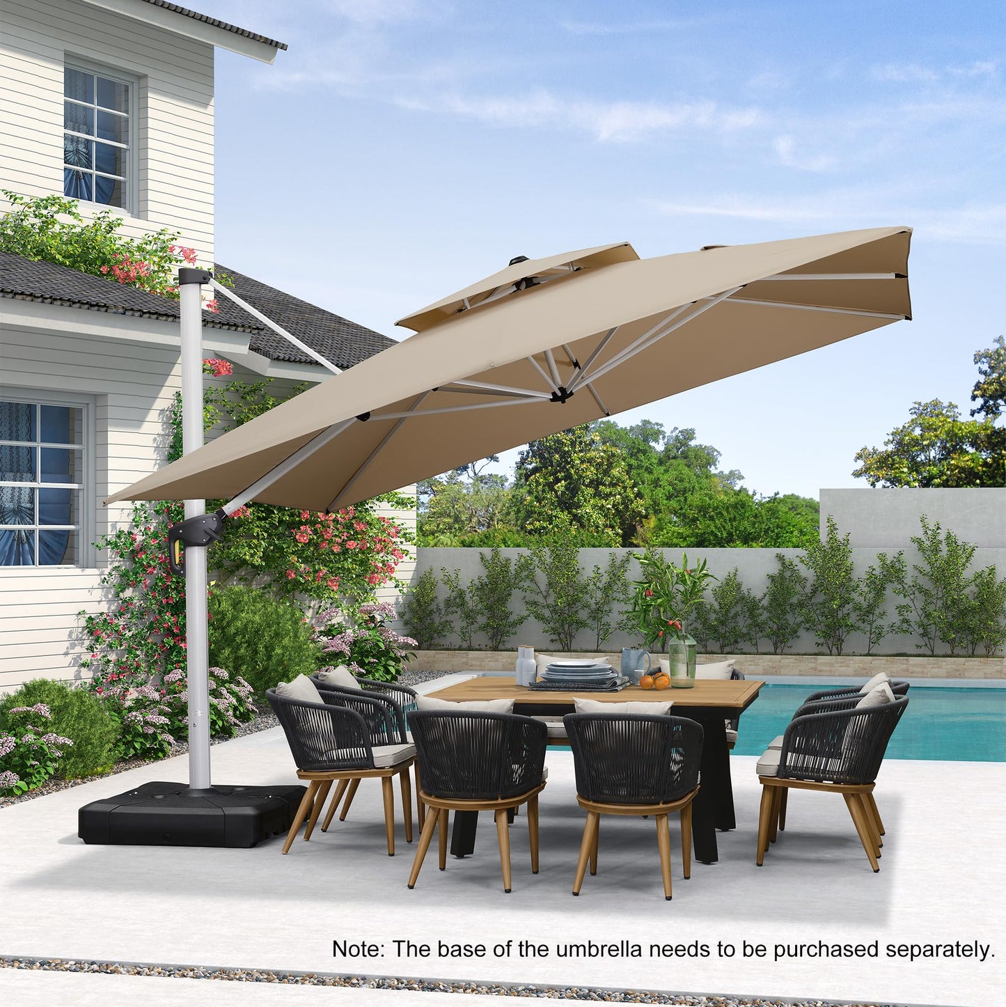 PURPLE LEAF 12' Offset Patio Umbrella – Terra