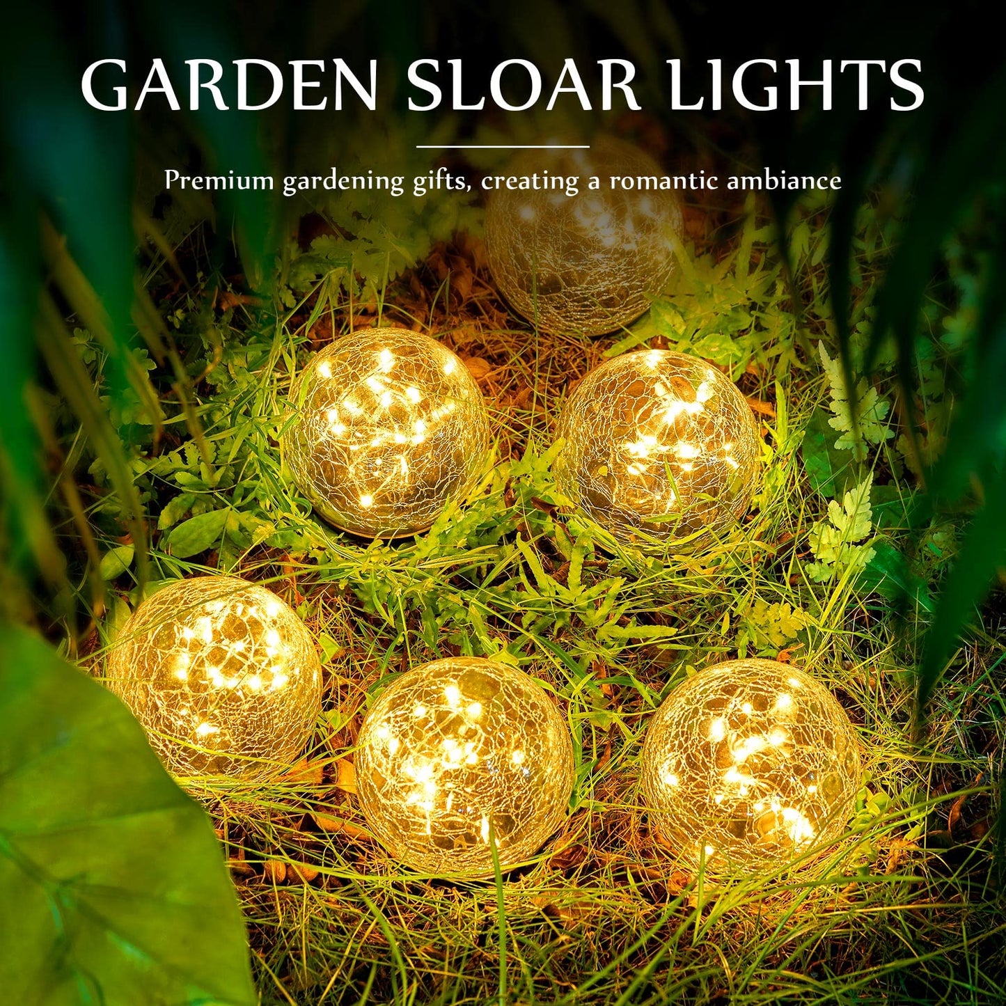 Honoson Solar Globe Garden Lights – 4 Pack