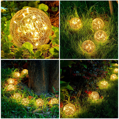Honoson Solar Globe Garden Lights – 4 Pack