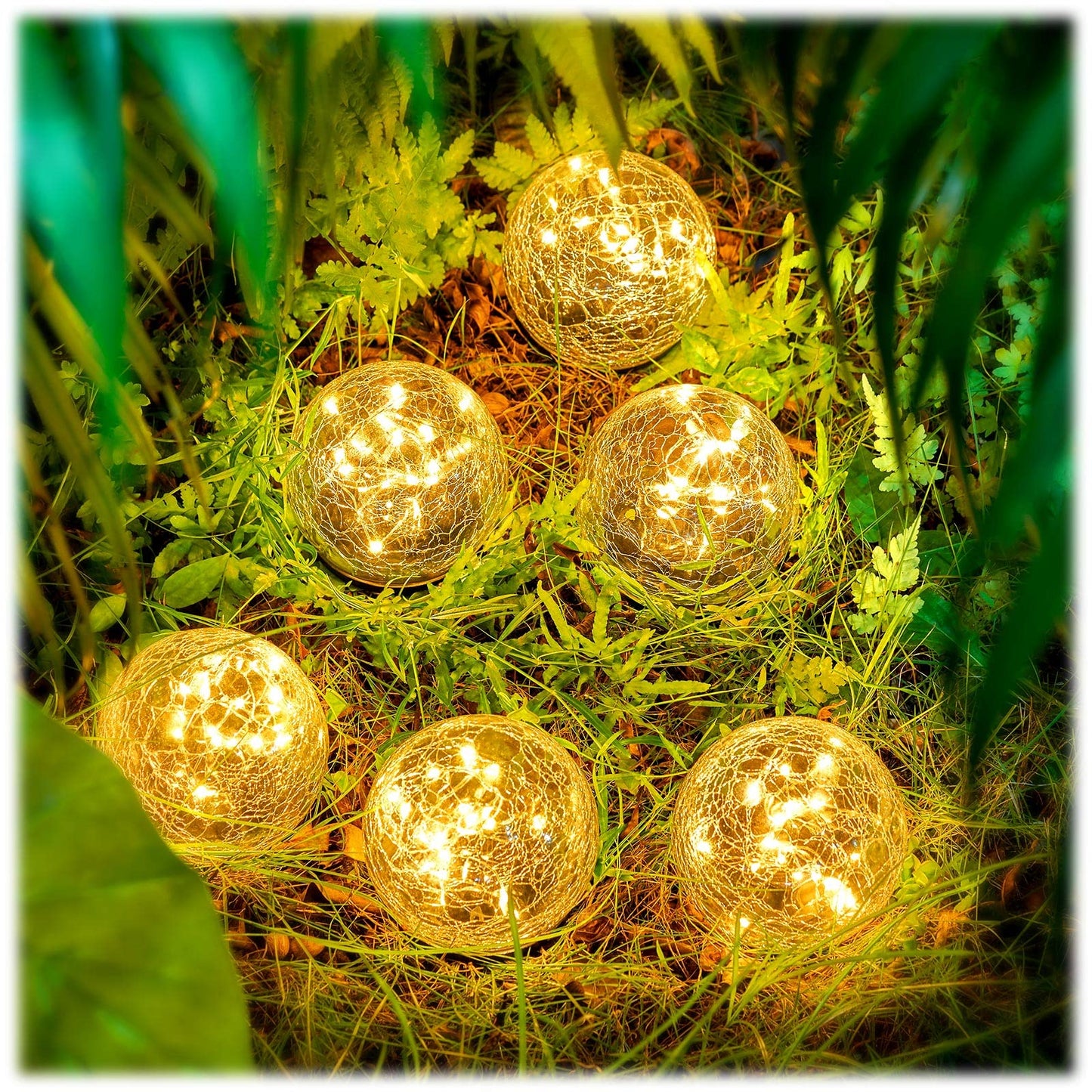 Honoson Solar Globe Garden Lights – 4 Pack