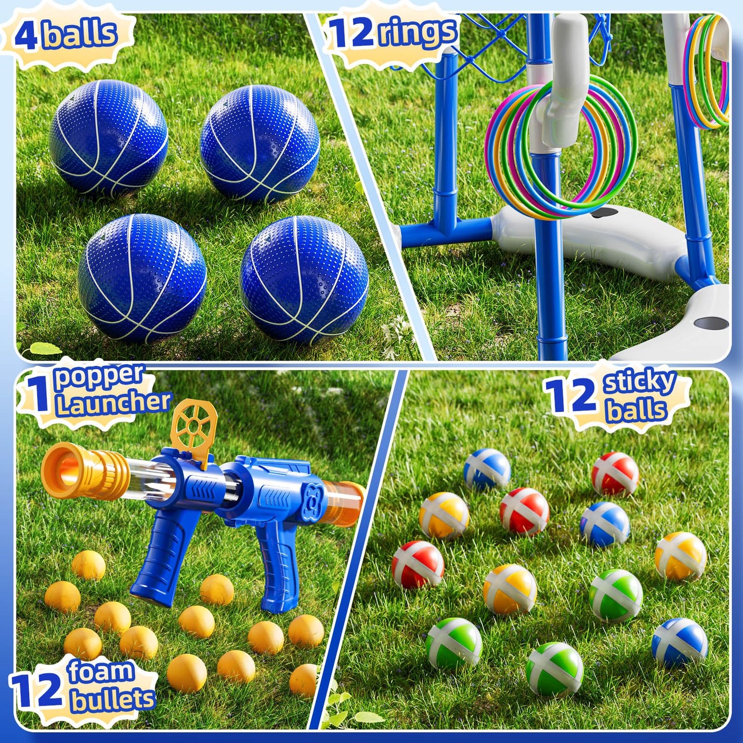 NIPLOOOW Floating Pool Basketball Hoop Game