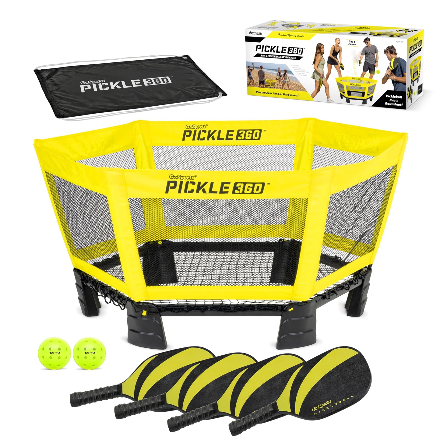 GoSports Pickle 360 Paddle Ball Game Set