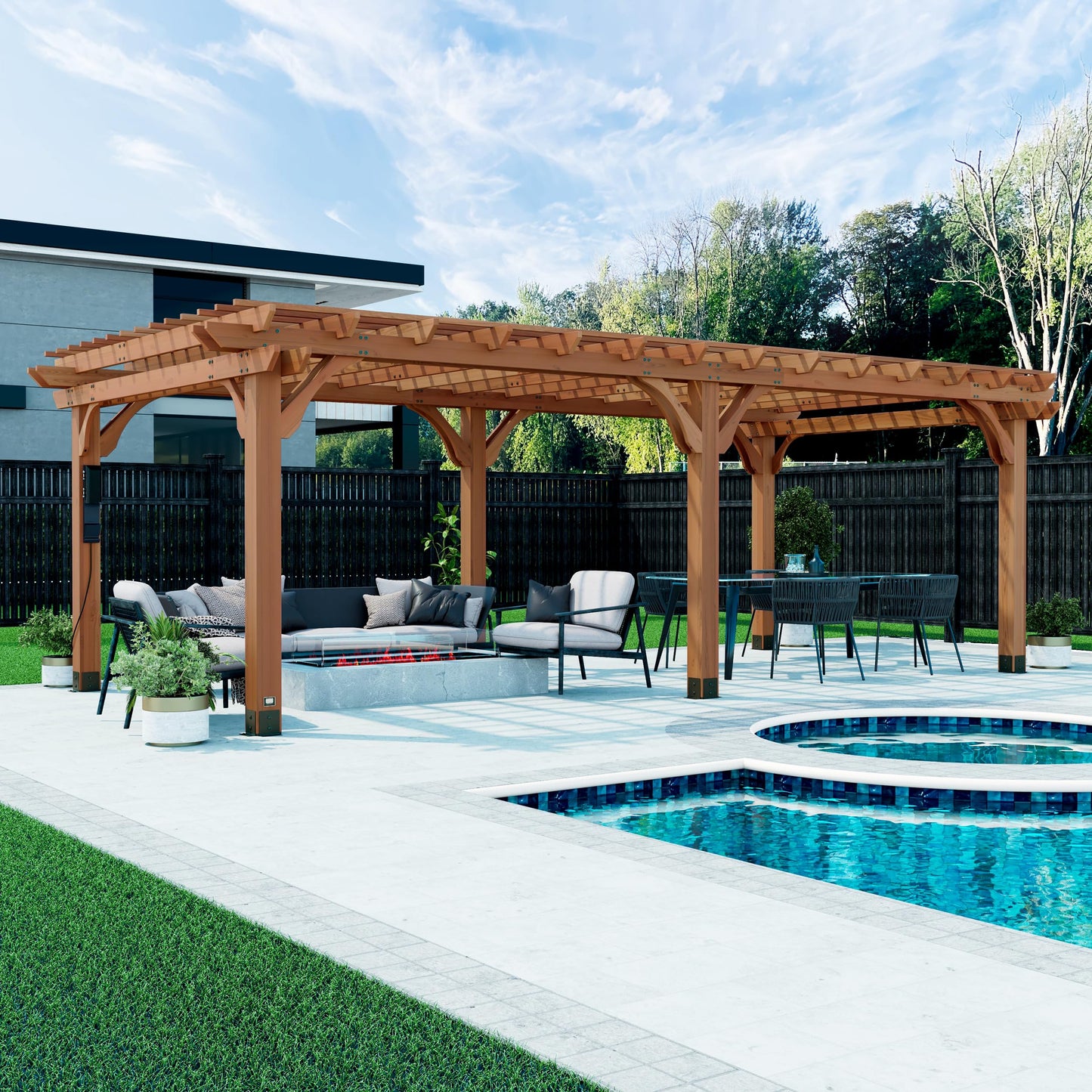 Backyard Discovery Beaumont 12' x 12' Cedar Pergola