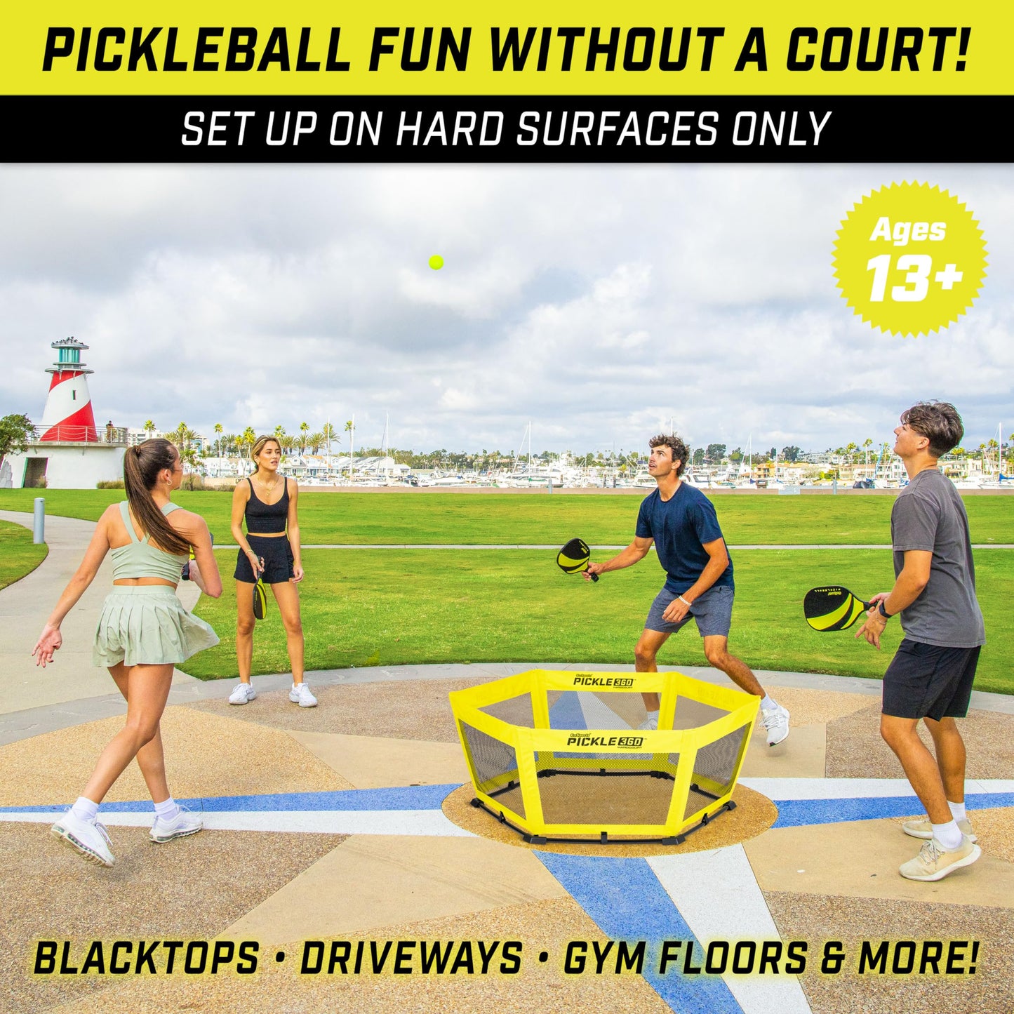 GoSports Pickle 360 Paddle Ball Game Set