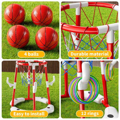 NIPLOOOW Floating Pool Basketball Hoop Game