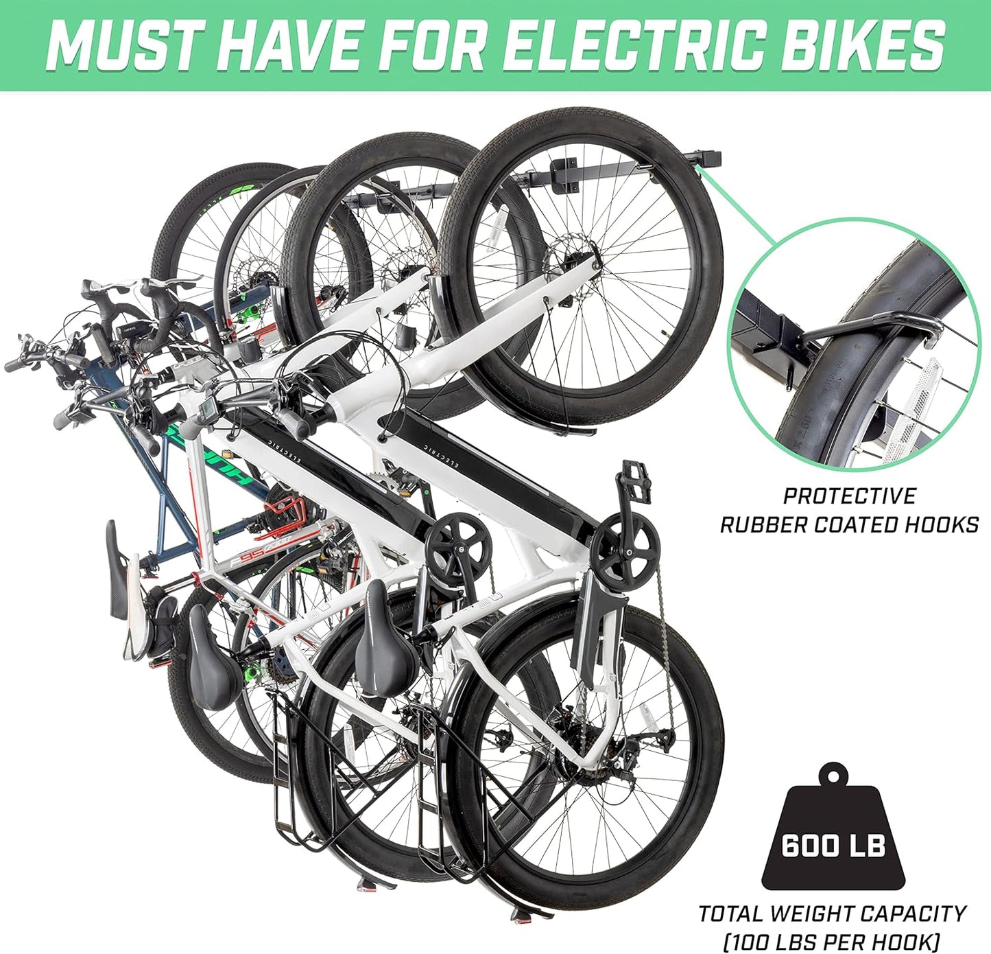 GoSports Wall Mounted Bike Storage Rack