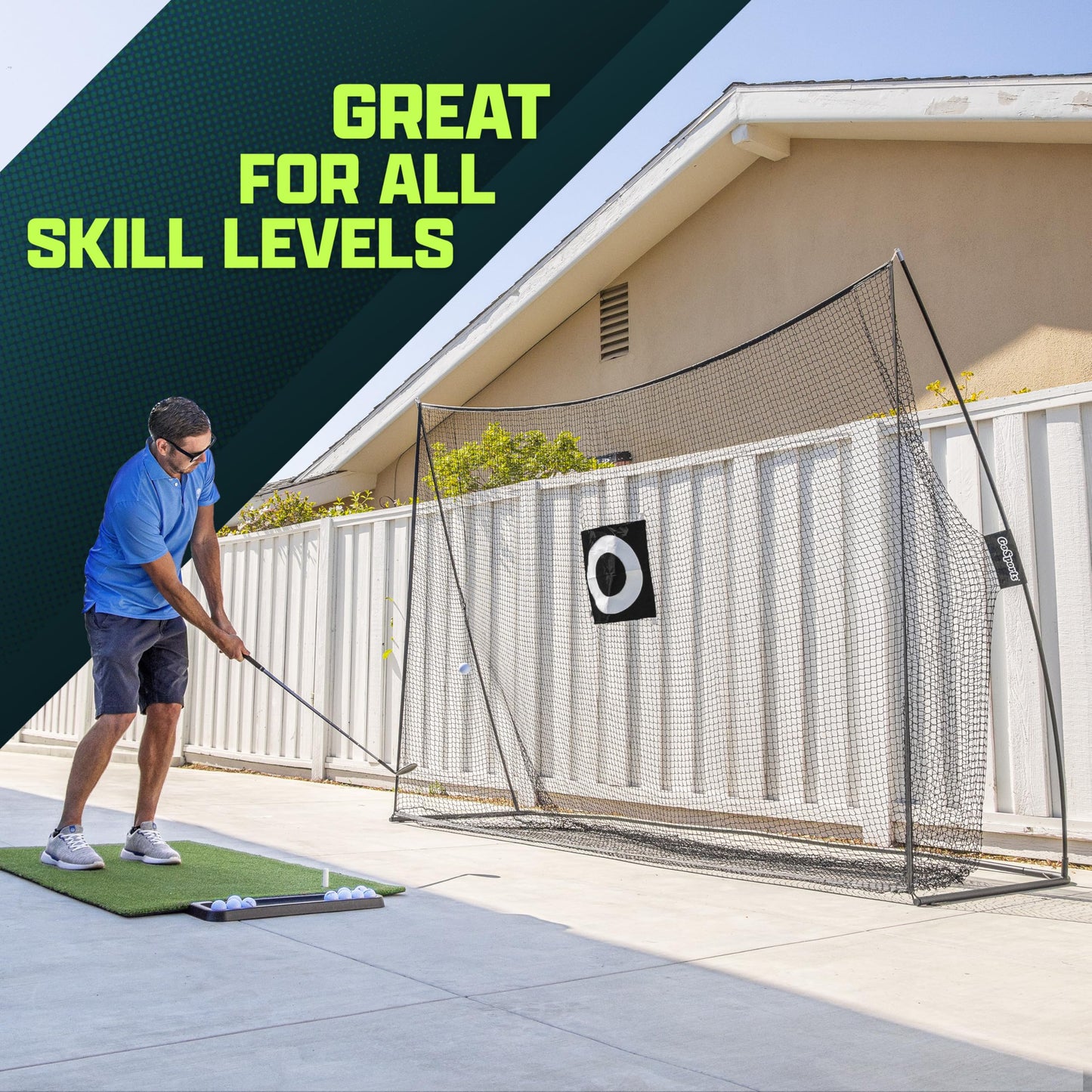 GoSports Golf Practice Hitting Net – 10' x 7'