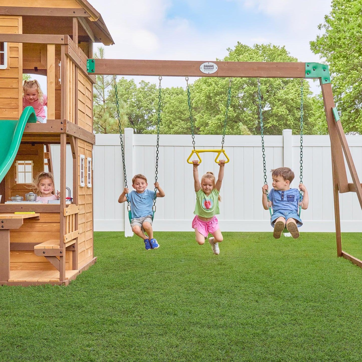 Backyard Discovery Canyon Creek Cedar Swing Set