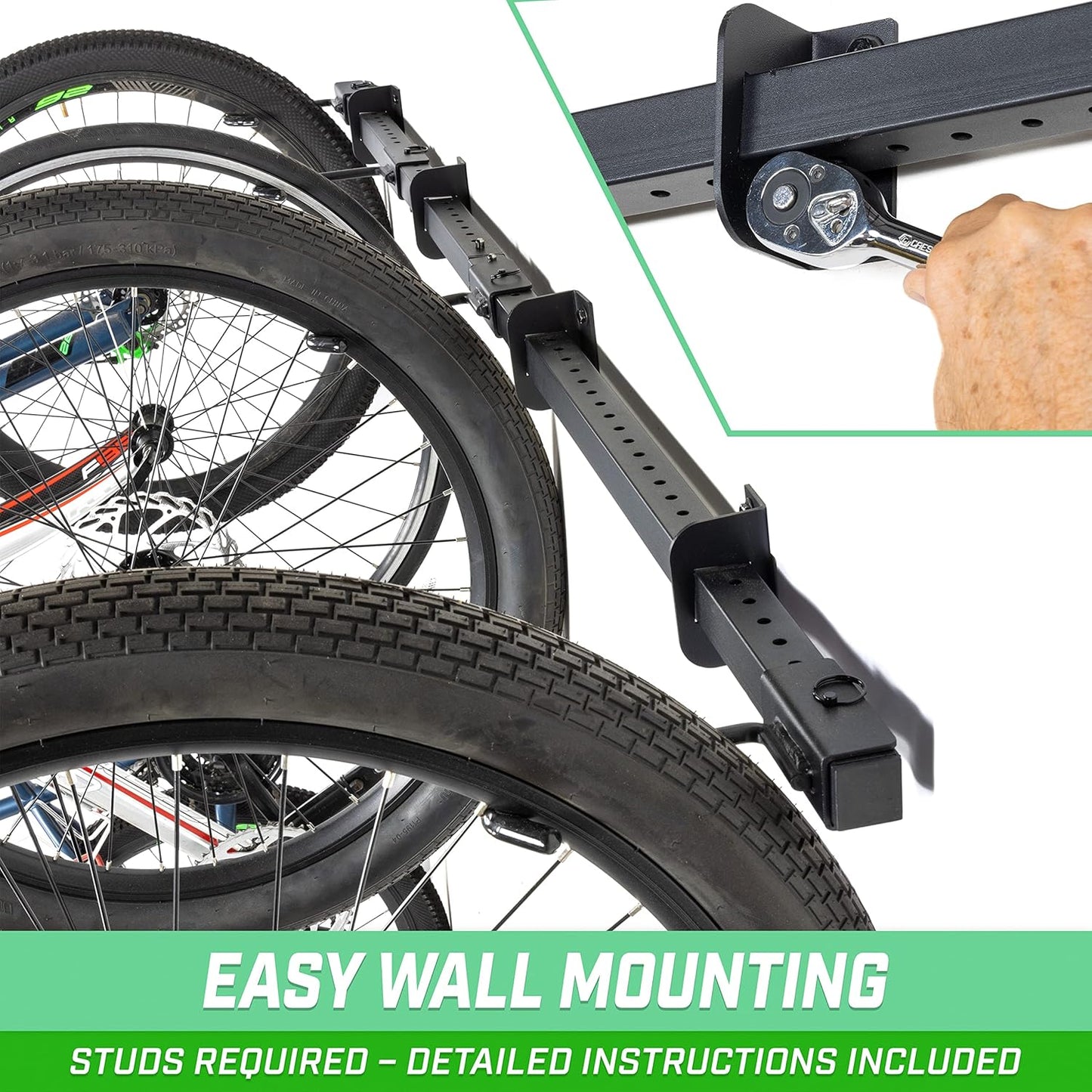 GoSports Wall Mounted Bike Storage Rack