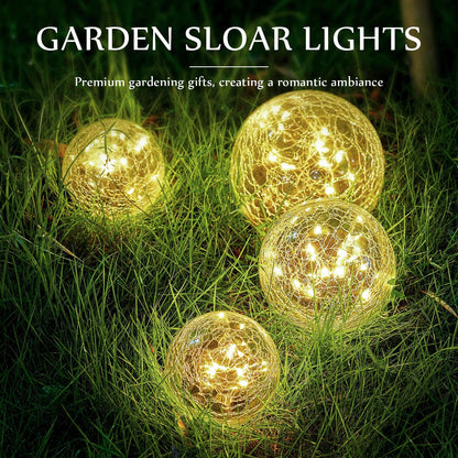 Honoson Solar Globe Garden Lights – 4 Pack