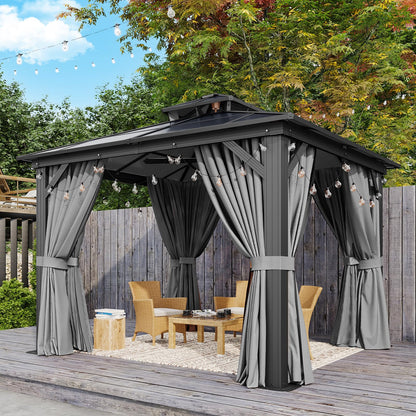 Aoxun 12' x 10' Hardtop Outdoor Gazebo