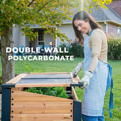 Backyard Discovery Aggie Cedar Cold Frame Greenhouse