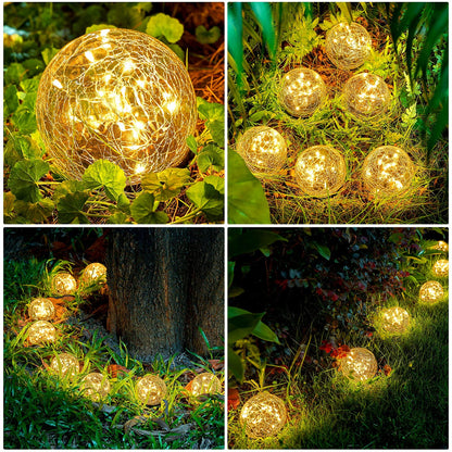 Honoson Solar Globe Garden Lights – 4 Pack