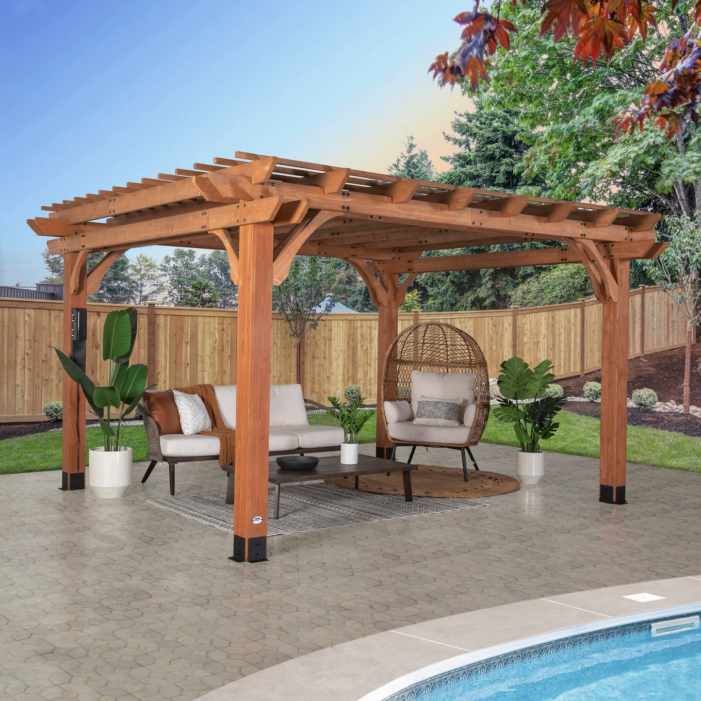 Backyard Discovery Beaumont 12' x 12' Cedar Pergola