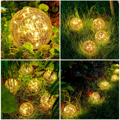 Honoson Solar Globe Garden Lights – 4 Pack