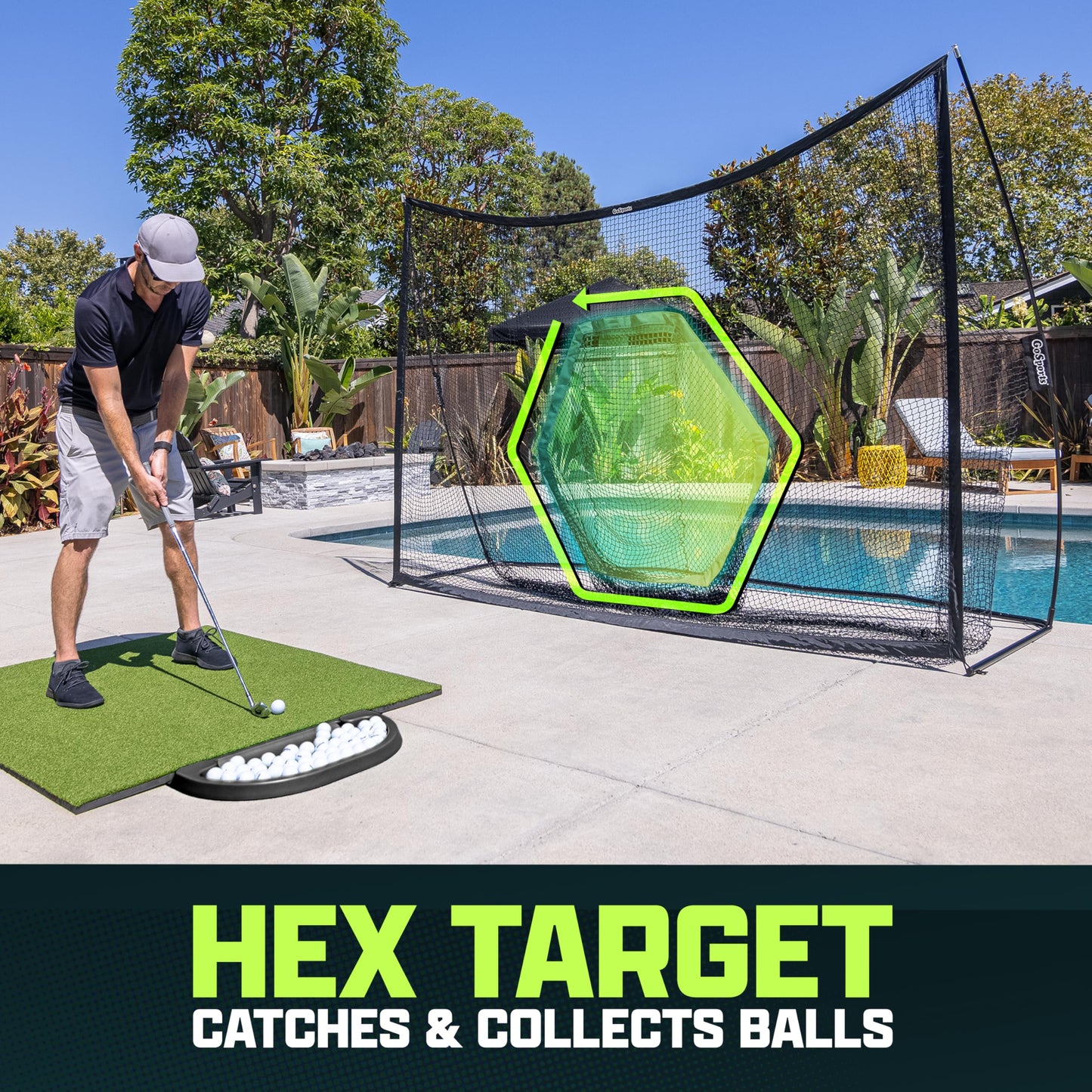 GoSports Golf Practice Hitting Net – 10' x 7'