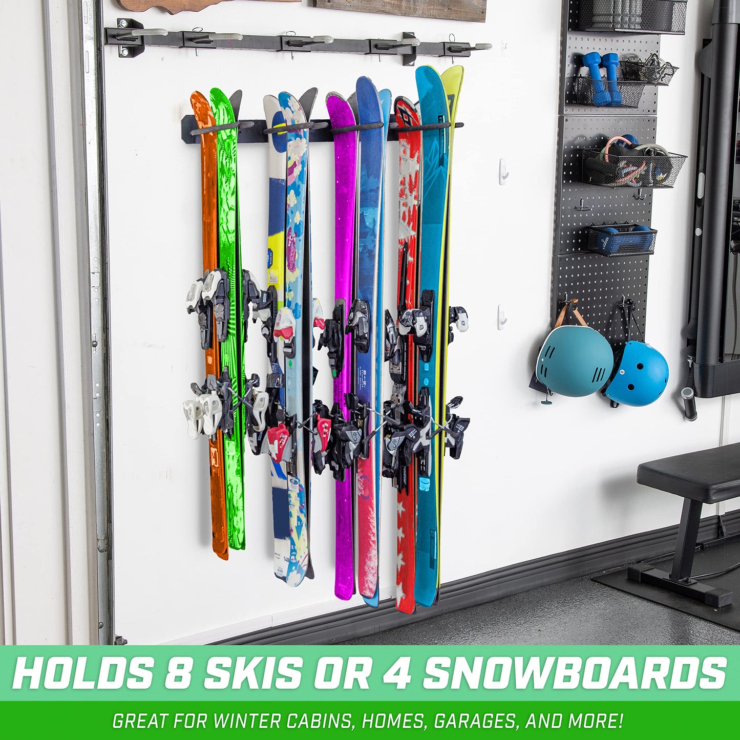 GoSports Wall Mounted Ski & Snowboard Rack
