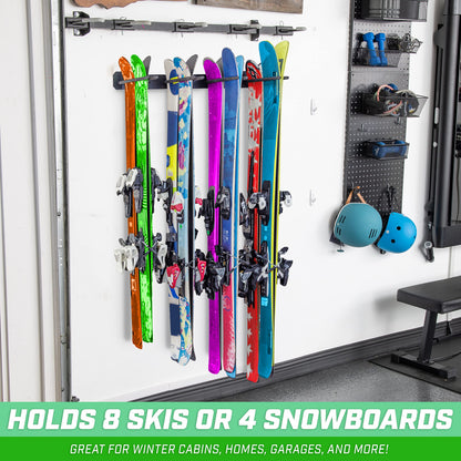 GoSports Wall Mounted Ski & Snowboard Rack