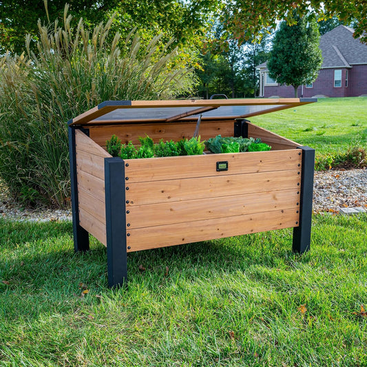 Backyard Discovery Aggie Cedar Cold Frame Greenhouse