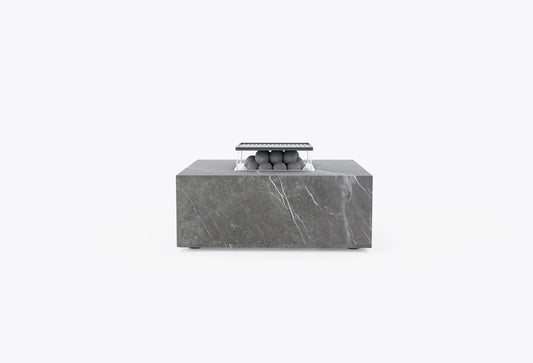 OuterStone square outdoor fire pit cooking set with elevated grill grate
