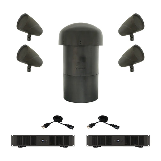 LS6T satellite and LS12T subwoofer landscape speaker system with DSP