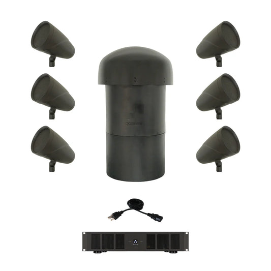 LS6T satellite and LS12T subwoofer 6.1 landscape speaker system with DSP amplifier